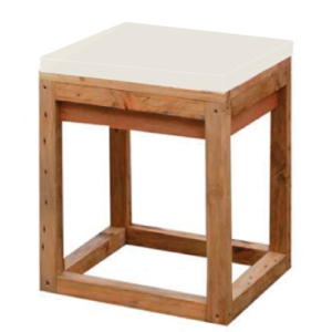 location tabouret cube bois